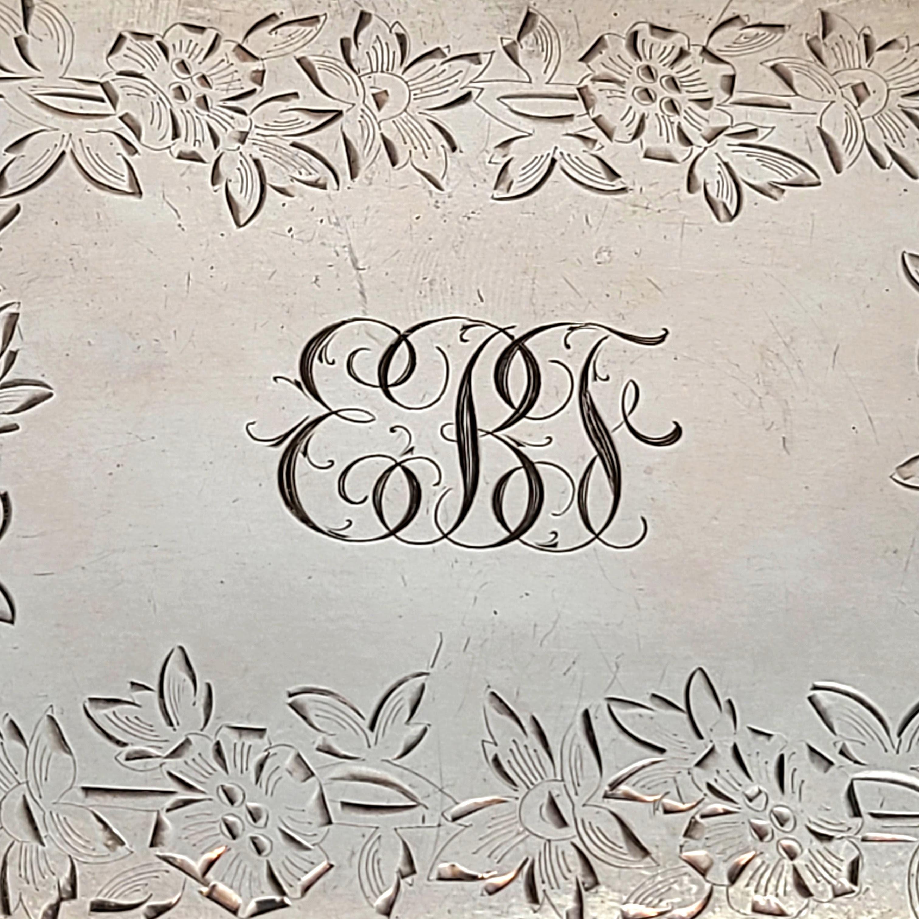 Elgin American Sterling Silver Cigarette Case with Monongram 1