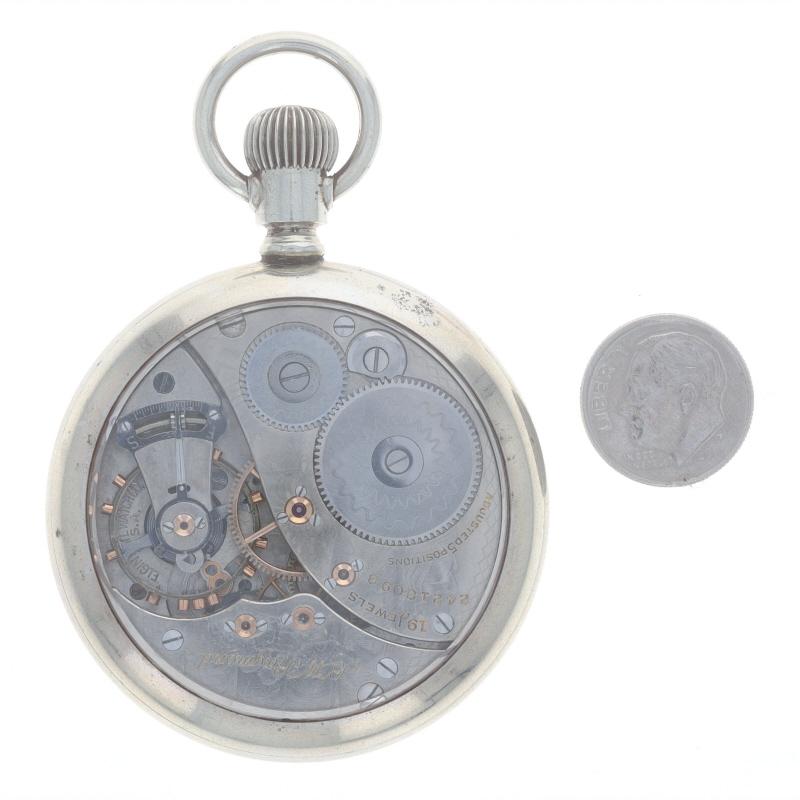 Women's or Men's Elgin 15 B.W. Raymond Pocket Watch Silver Toned Grade 455 Sz 16s Salesman's Case
