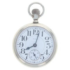 Elgin 15 B.W. Orologio da tasca Raymond con cassa in argento di grado 455 Sz 16s