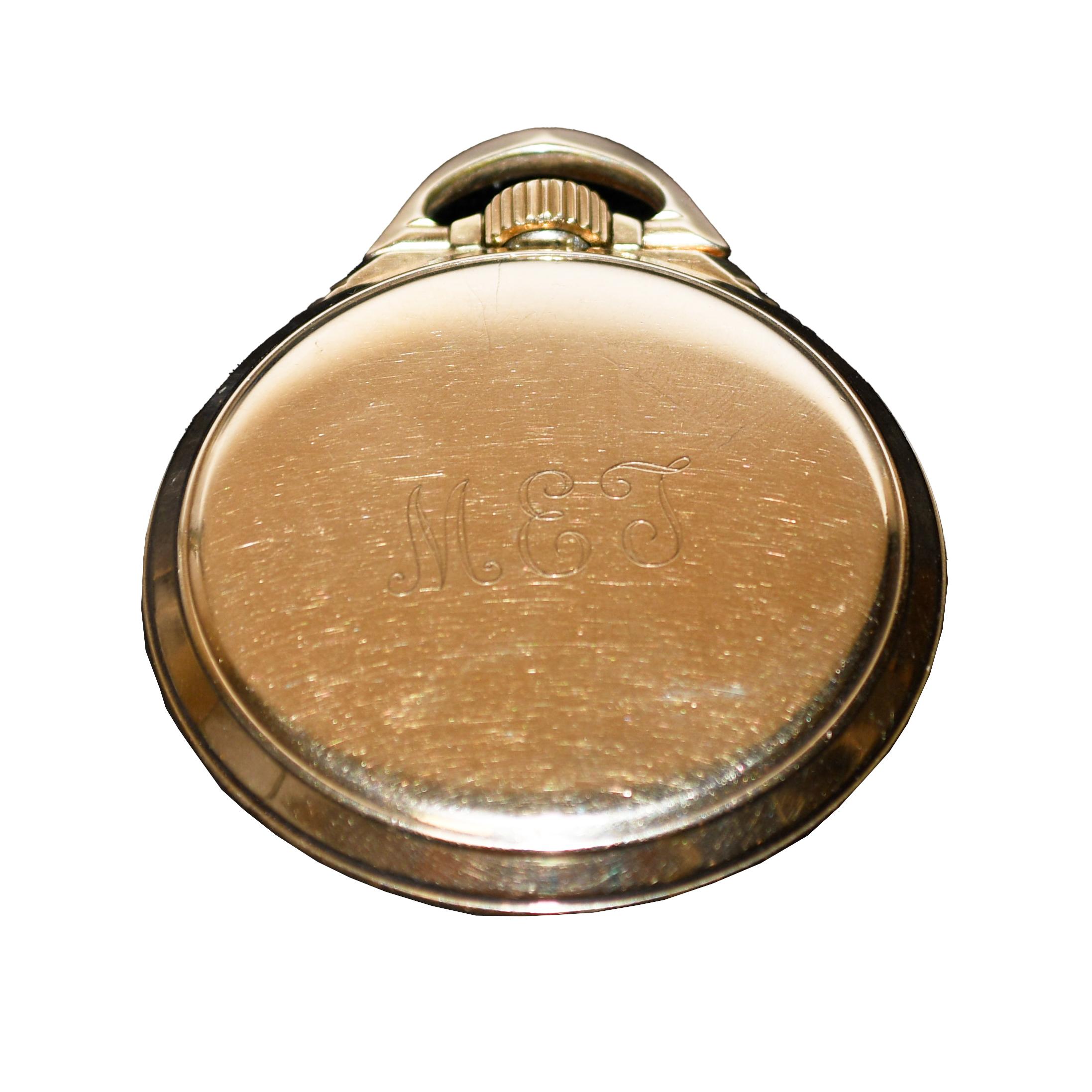 Elgin B.W. Raymond Pocket Watch 21 Jewels, Gold Filled In Excellent Condition For Sale In Laguna Beach, CA