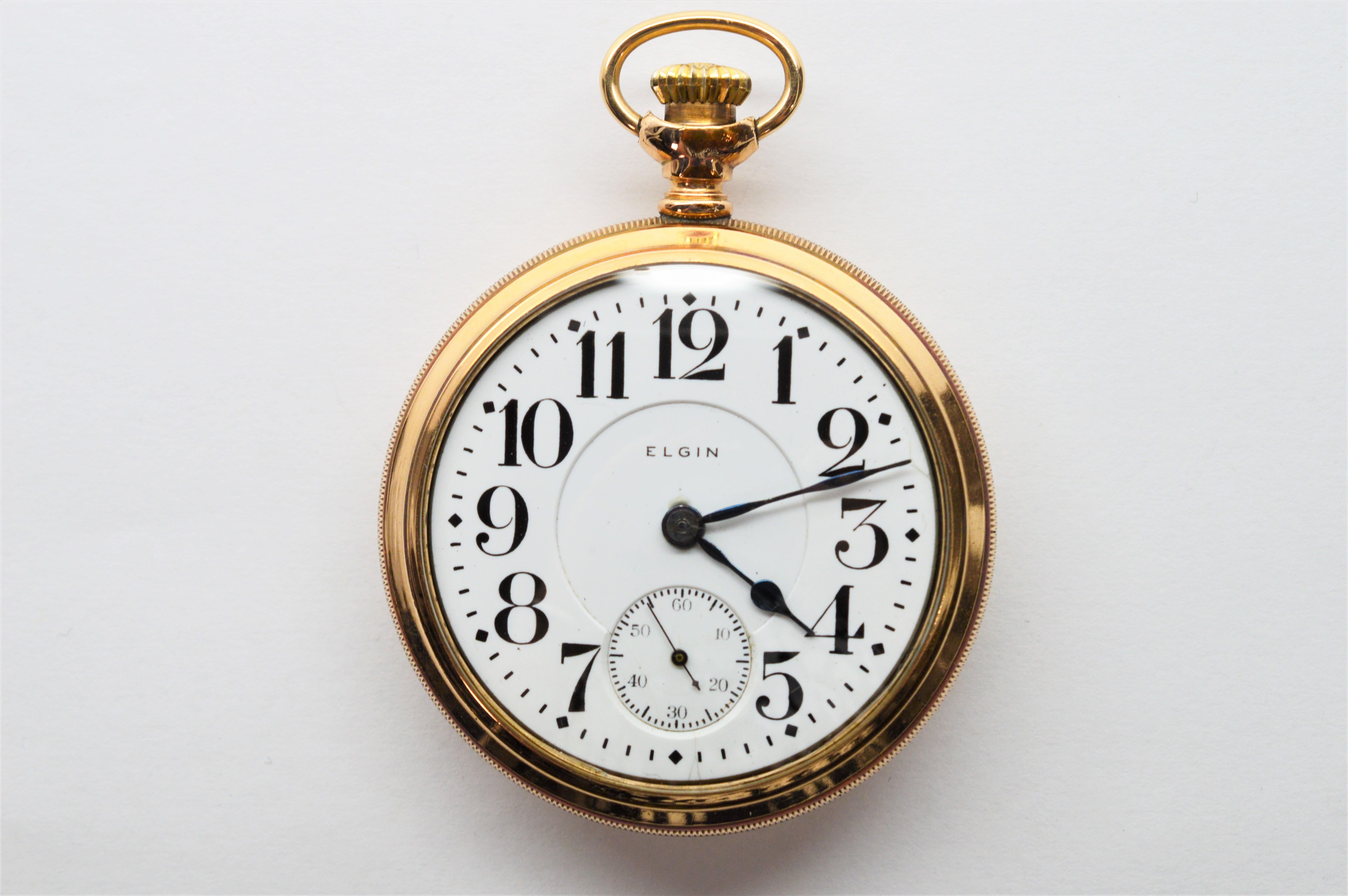 Elgin B.W. Raymond Pocket Watch with Display Back 3