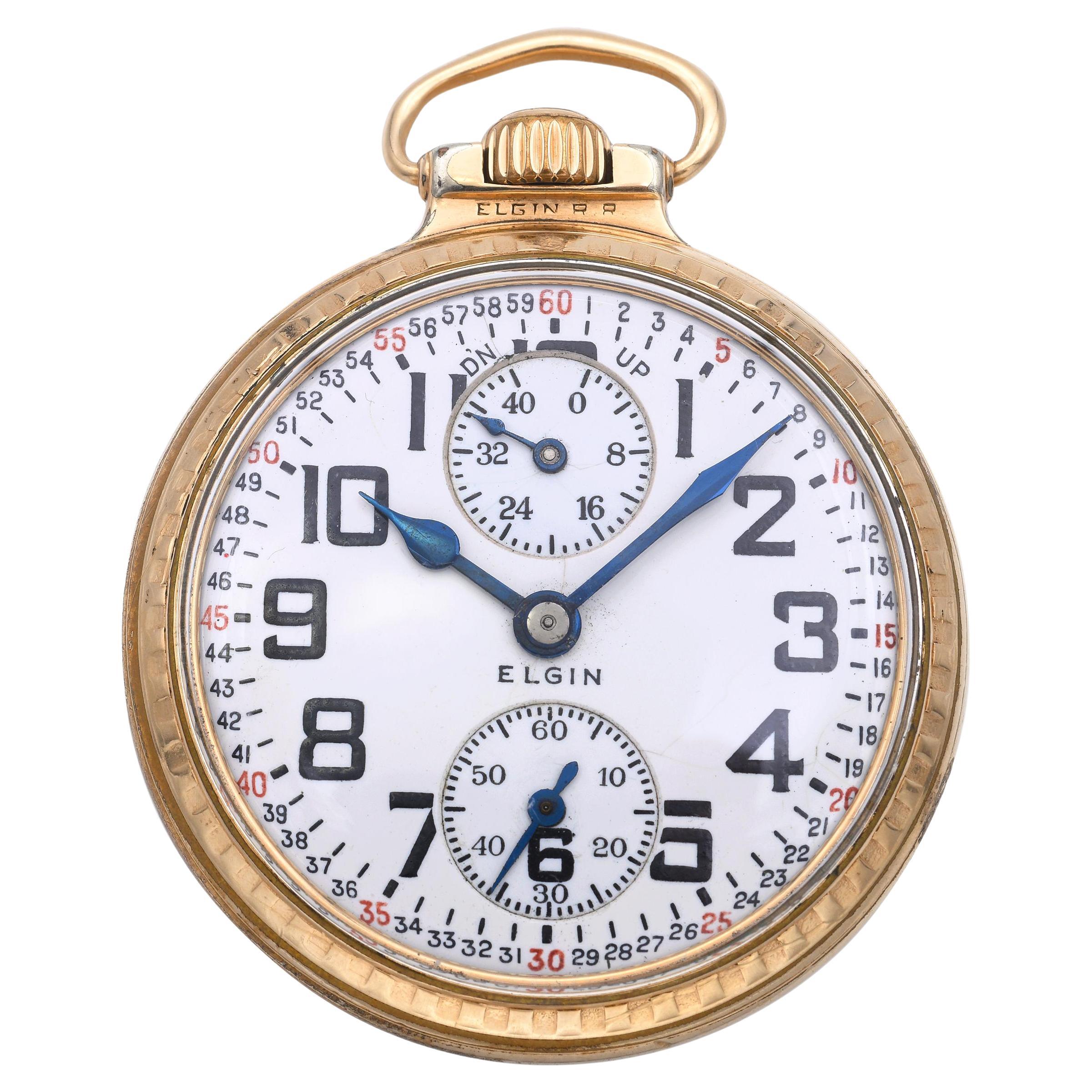Elgin B.W. Raymond Wind Indicator 21 Jewell Railroad Pocket Watch
