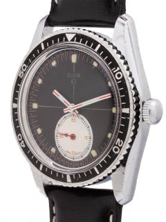 Elgin Stainless Steel Diver’s manual wind wristwatch, circa 1960s