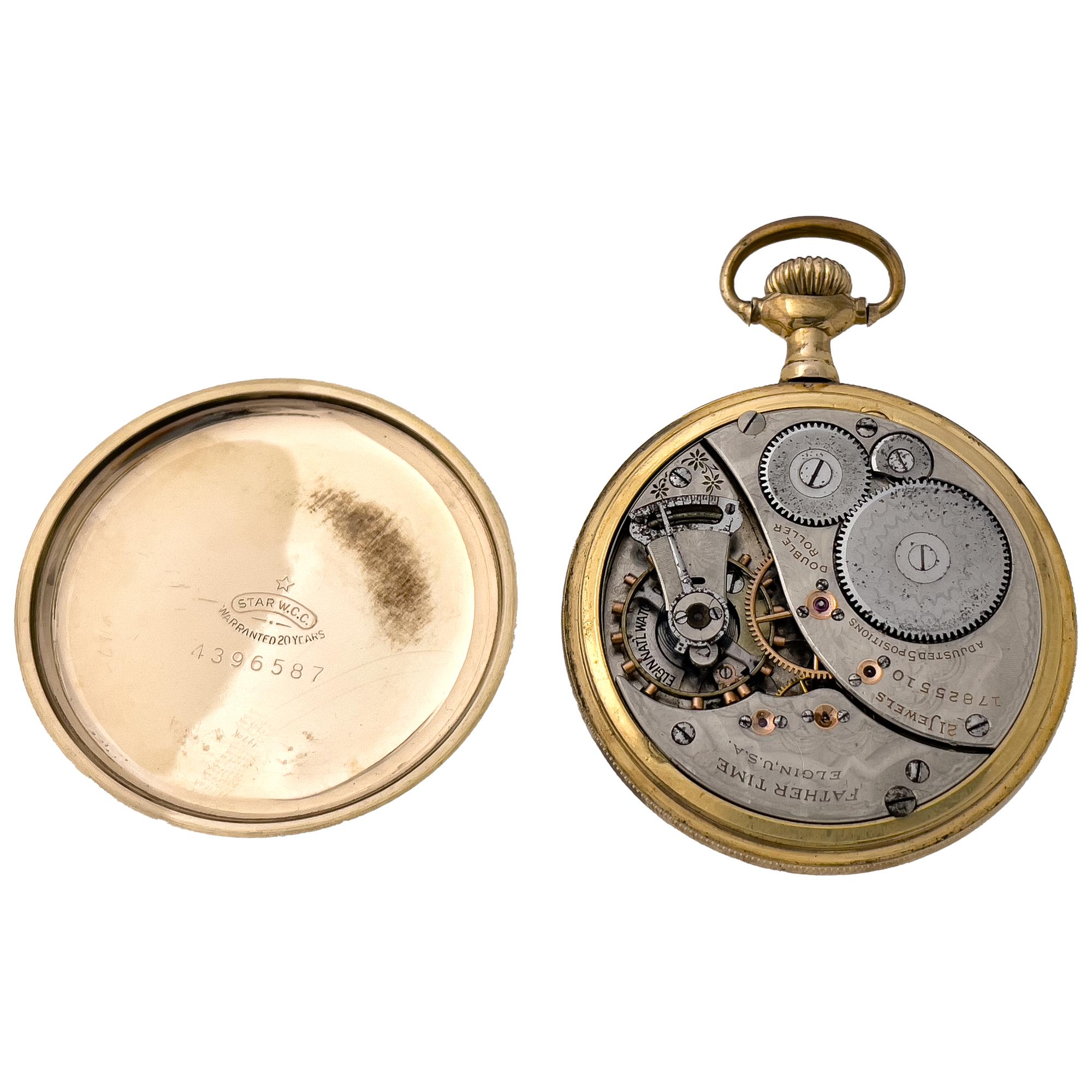 elgin father time pocket watch