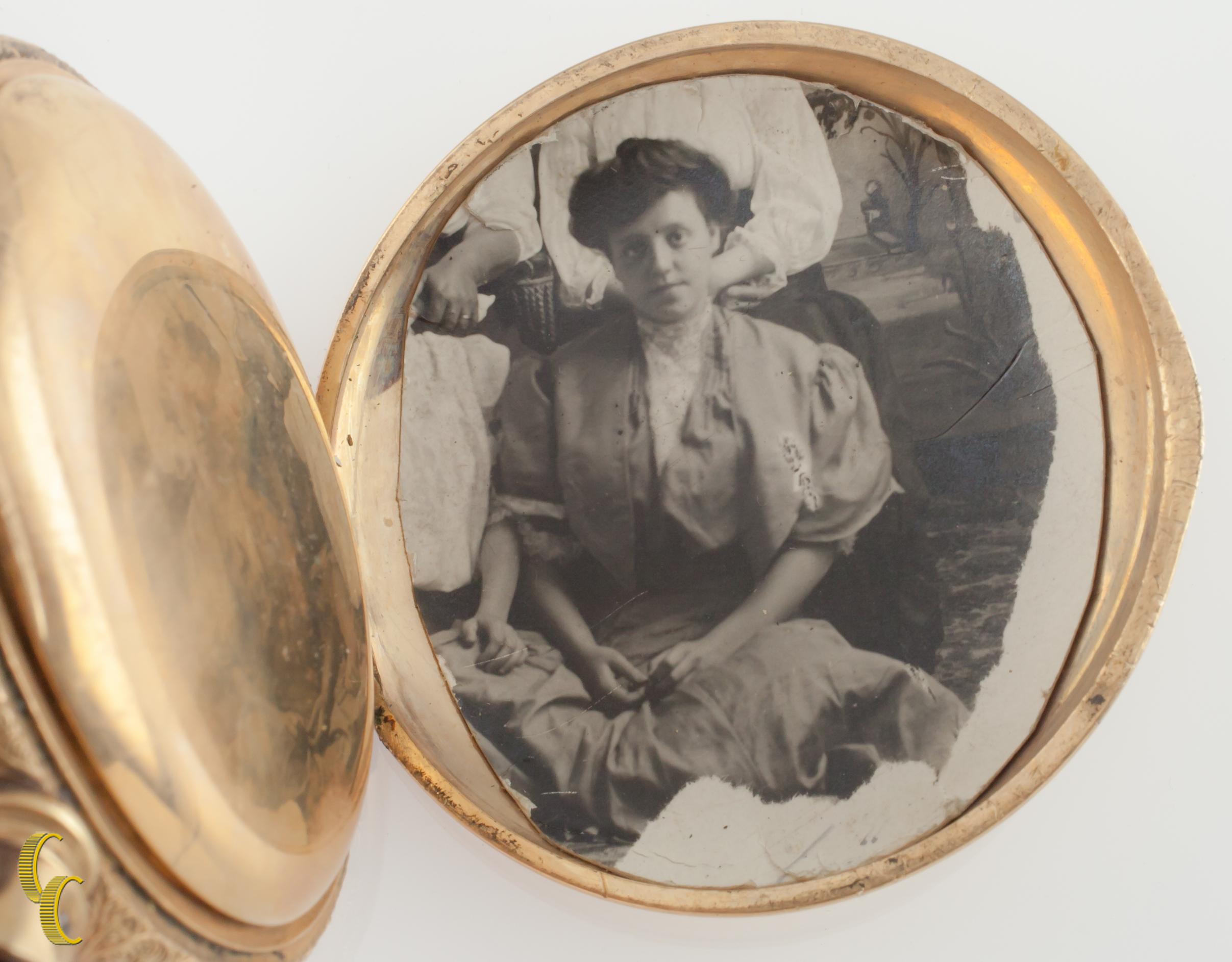 Elgin Full Hunter Gold Filled Pocket Watch 11 Jewels 1888 Gr: 102 In Fair Condition For Sale In Sherman Oaks, CA