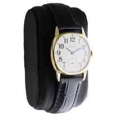 Montre en forme de coussin Art déco, en or, Elgin, circa 1925