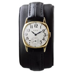 Elgin Gold Filled Art Deco Cushion Shaped Watch circa 1925