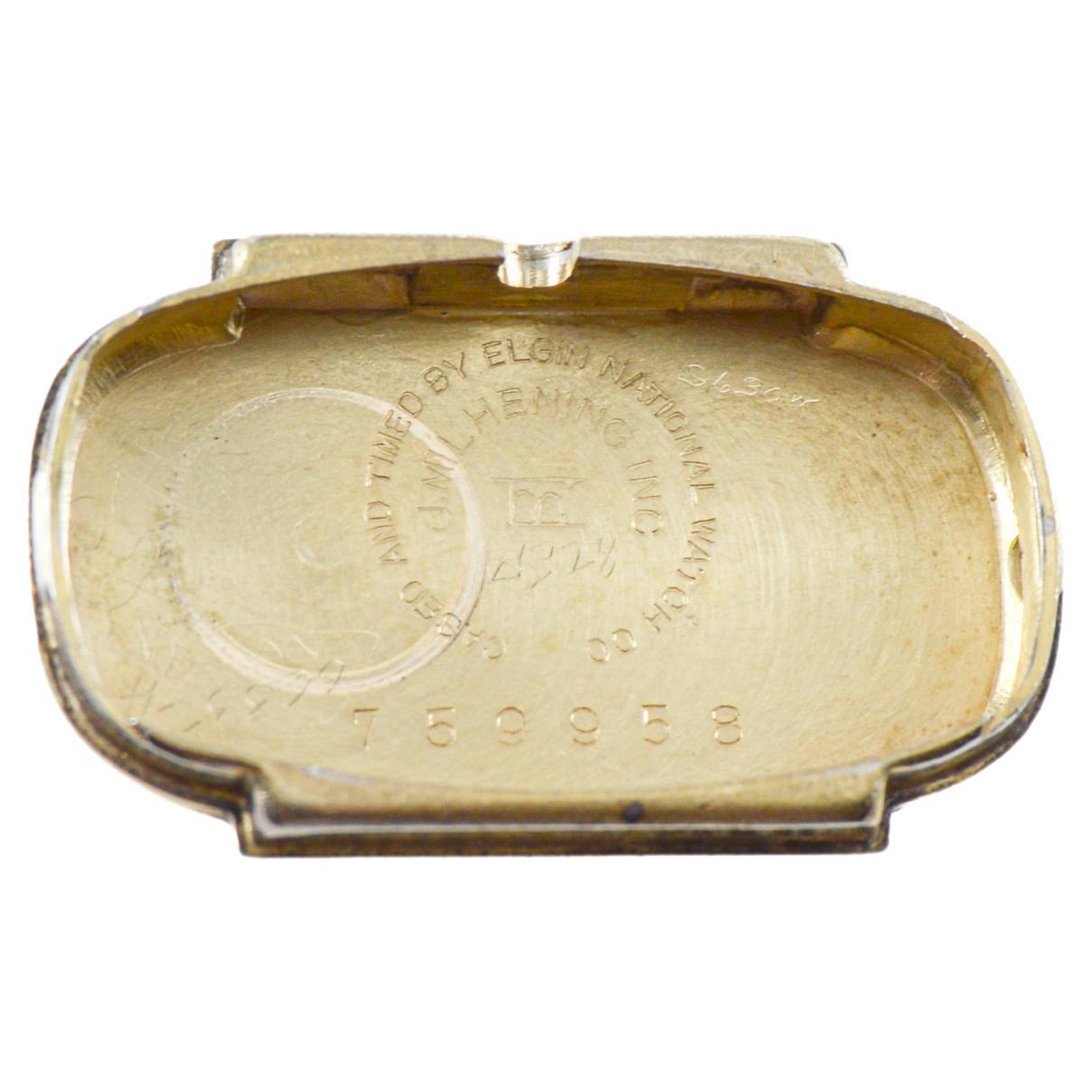  Elgin Gold gefüllt Art Deco Damenarmbanduhr circa, 1930's mit Original-Zifferblatt  im Angebot 5
