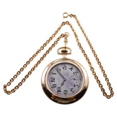 Elgin Gold Filled Art Deco Pocket Watch with Original Aged Crystal From 1916