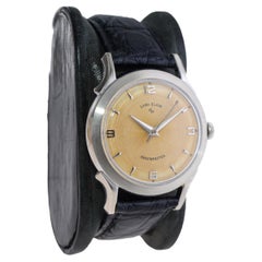 Elgin Gold Filled Art Deco Round Watch with Unique Original Dial From 1950's