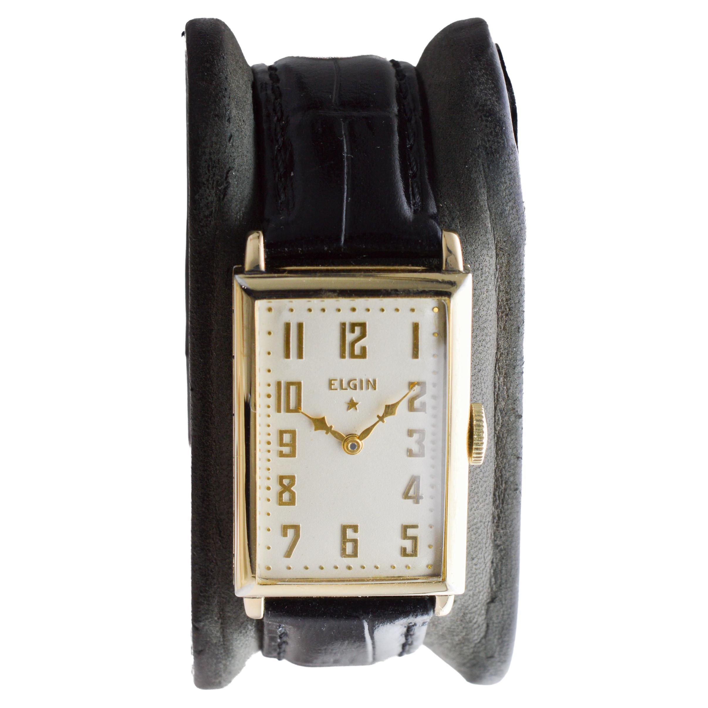 Elgin Gold Filled Art Deco Watch circa, 1920's en Excelente estado para la venta en Long Beach, CA