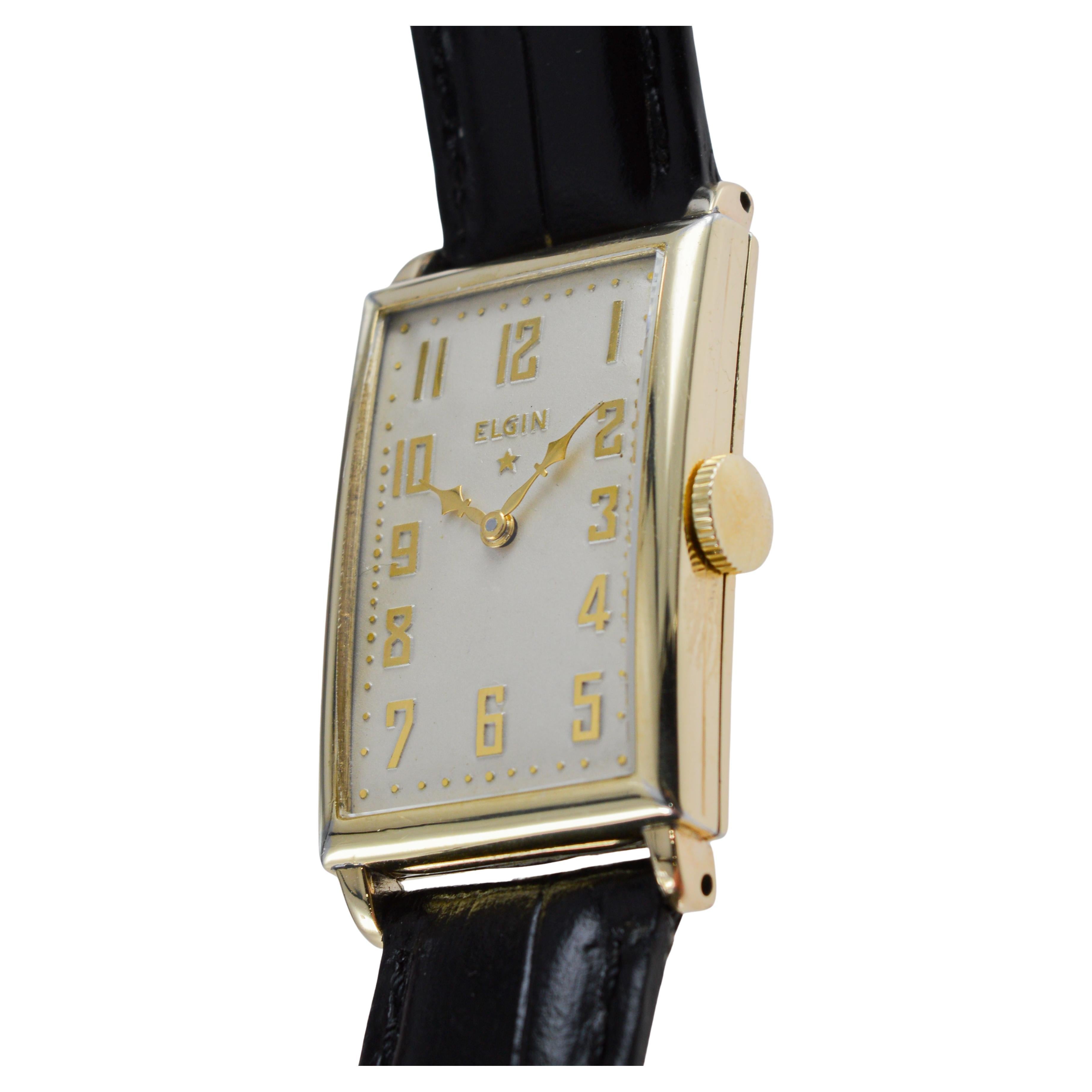 Elgin Gold Filled Art Deco Watch circa, 1920's en venta 4