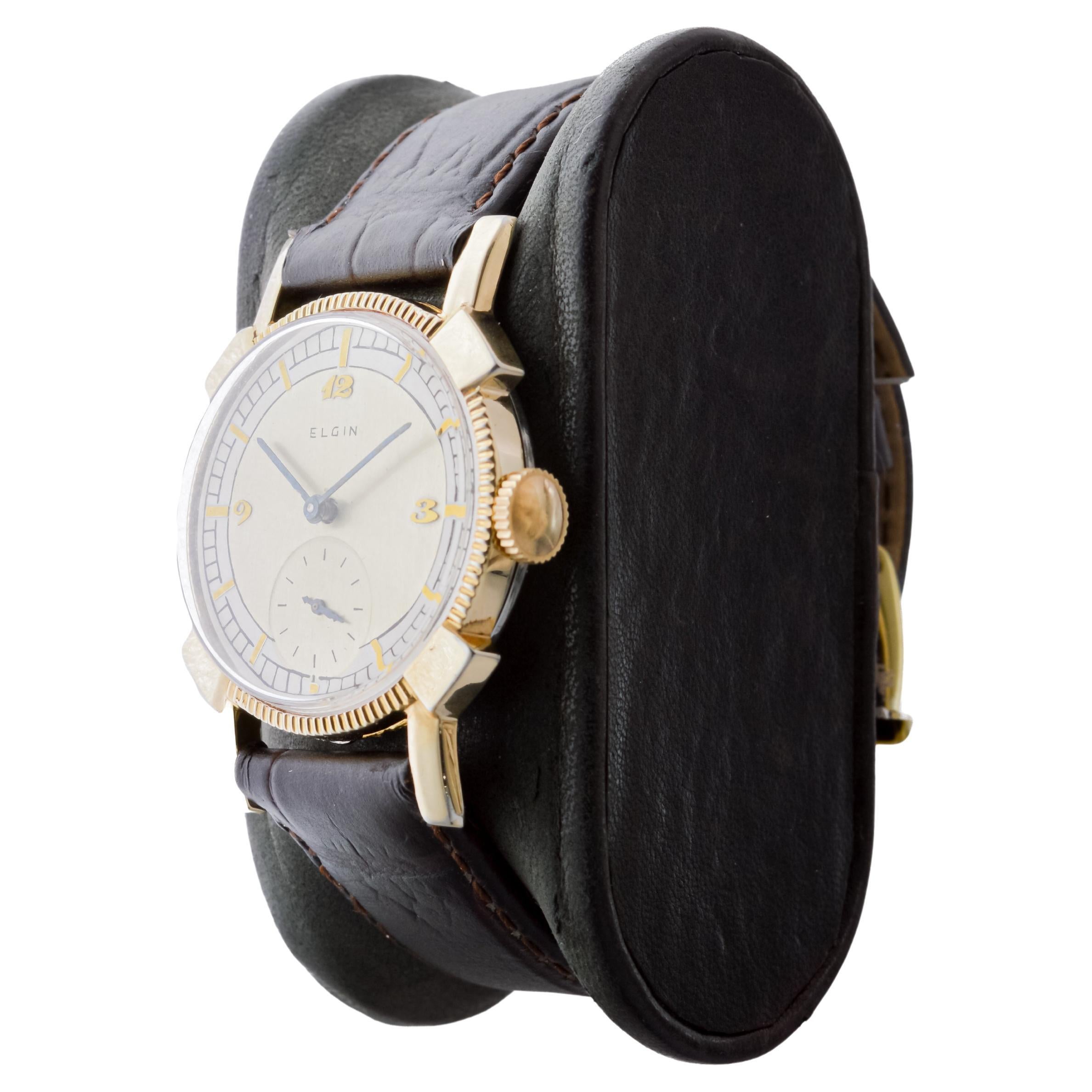 Elgin Gold Filled Art Deco Watch circa 1940's 9