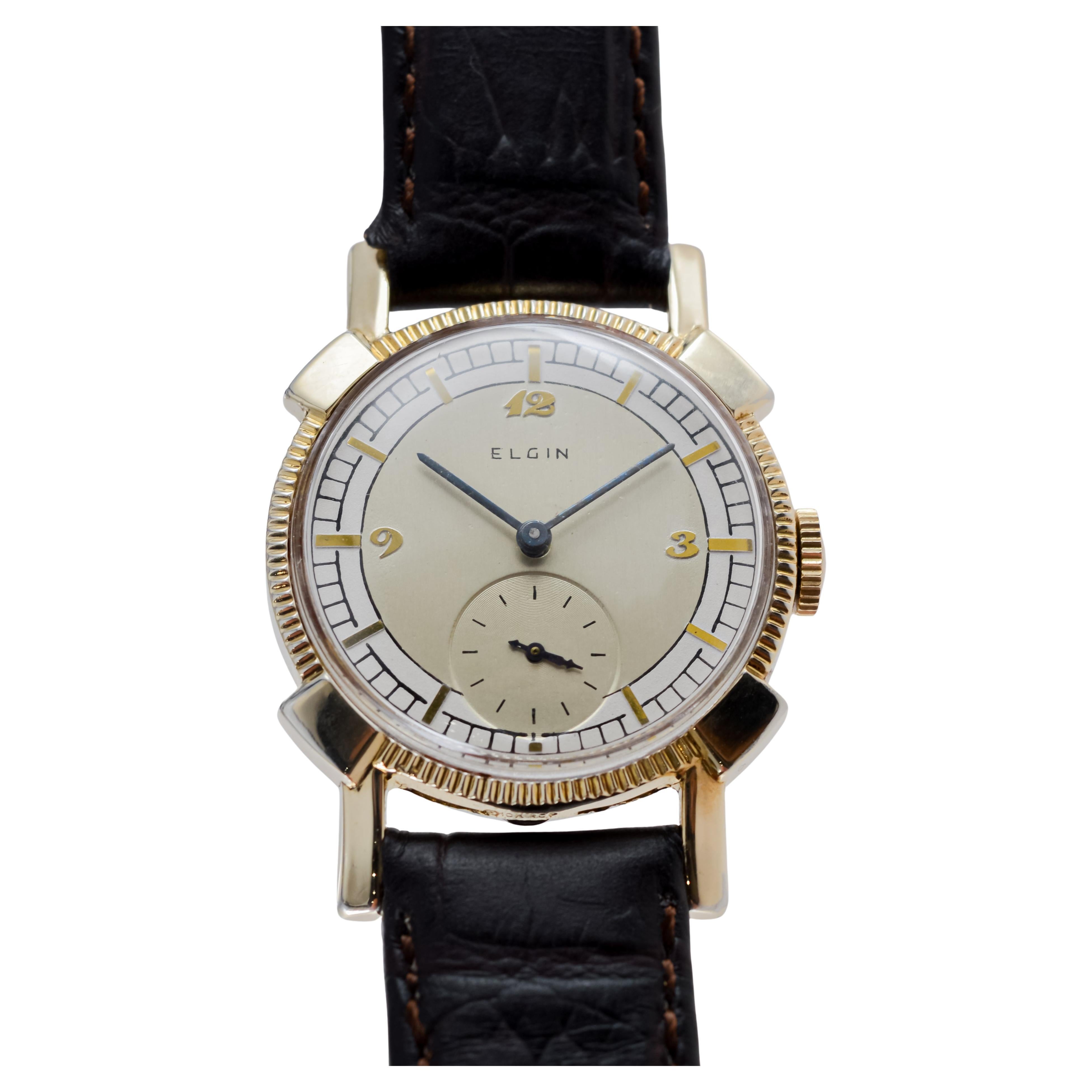 Elgin Gold Filled Art Deco Watch circa 1940's 10