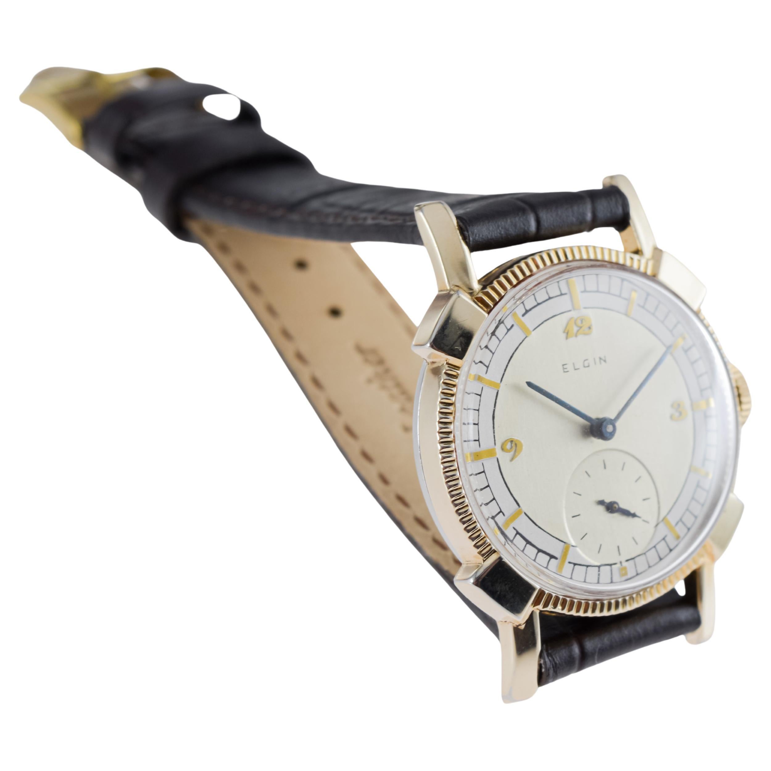 Elgin Gold Filled Art Deco Watch circa 1940's 11