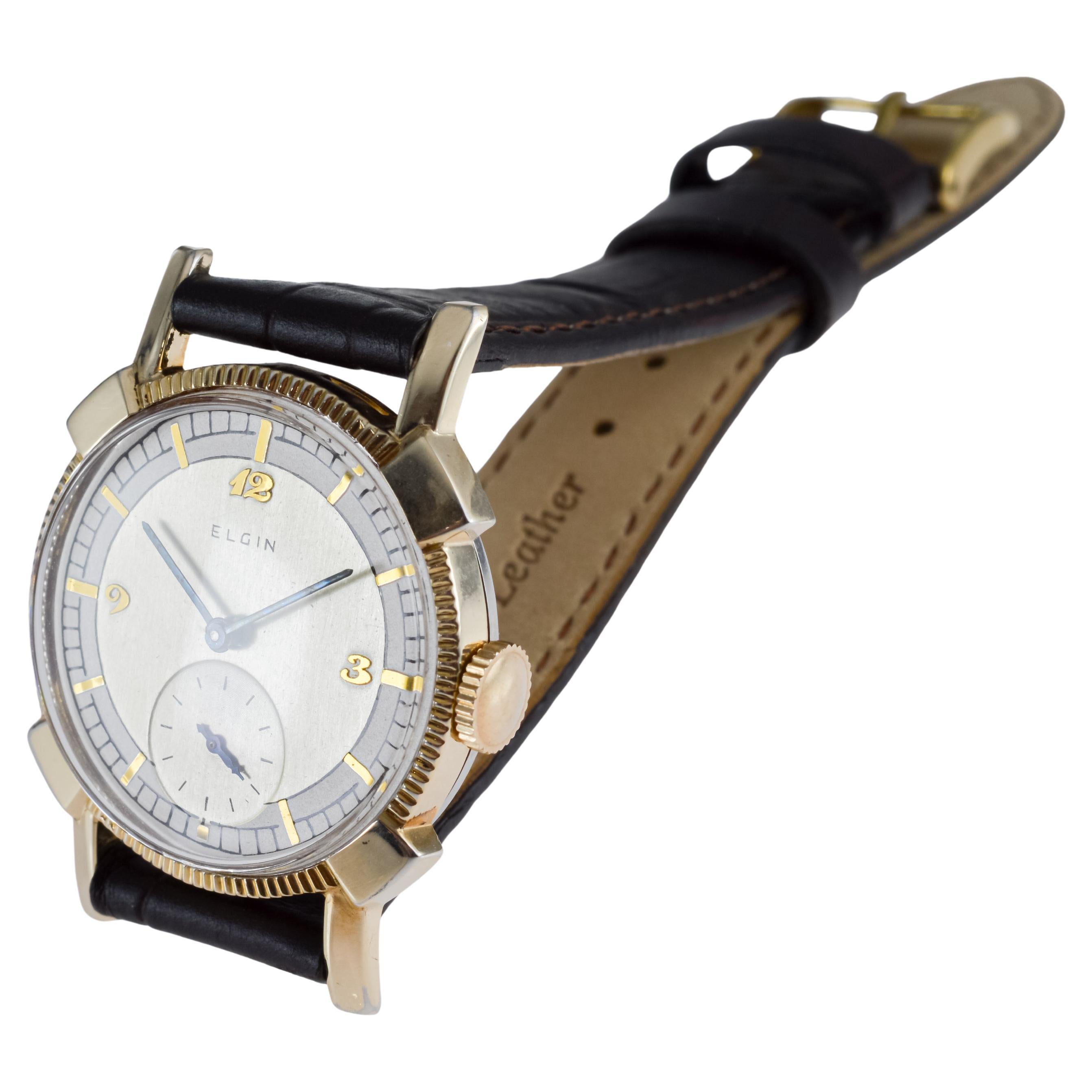 Elgin Gold Filled Art Deco Watch circa 1940's 14