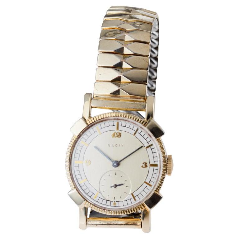 Elgin Gold Filled Art Deco Watch circa 1940's 2