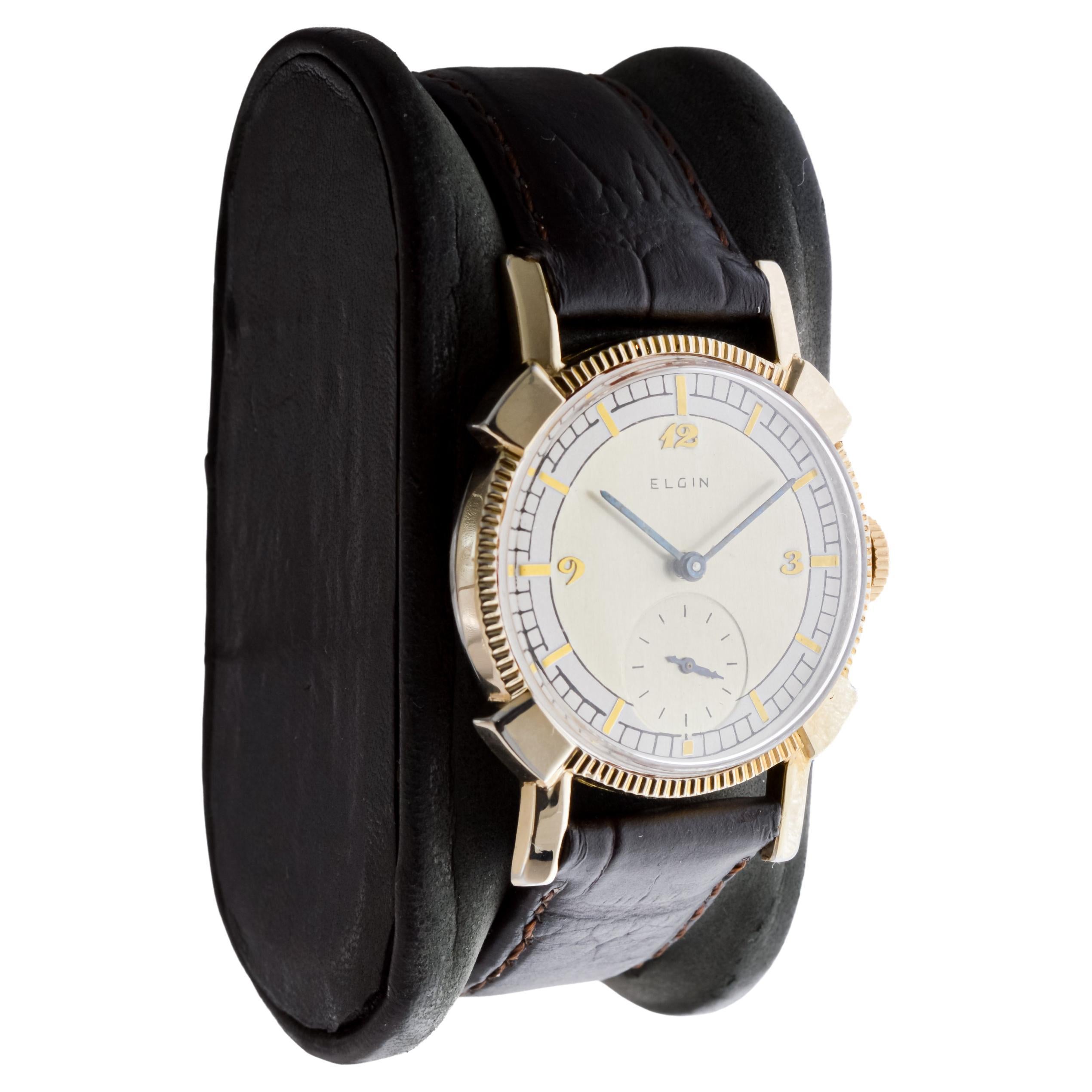 Elgin Gold Filled Art Deco Watch circa 1940's 4