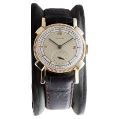 Orologio Art Deco Elgin riempito d'oro, anni '40 circa