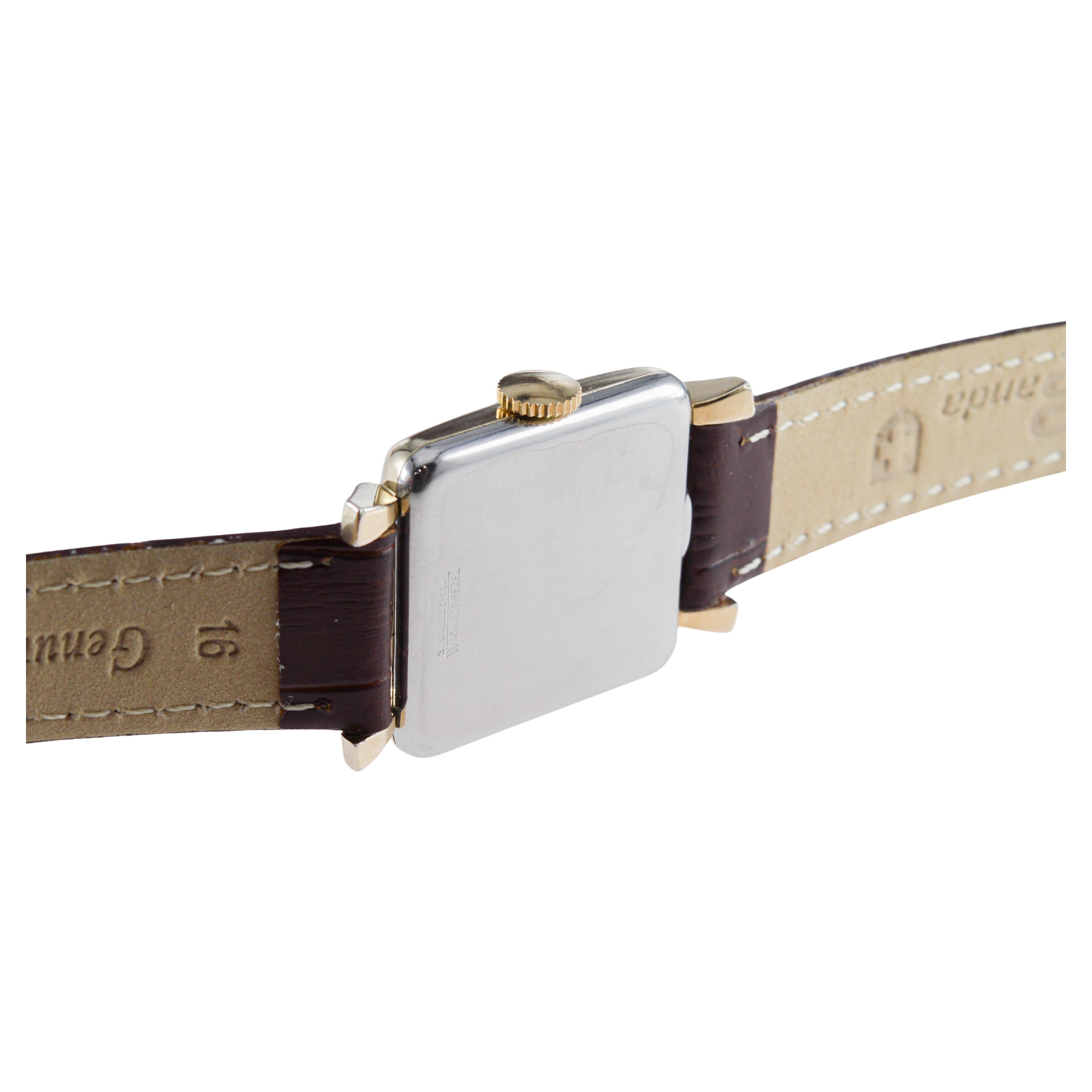 Reloj Art Déco Elgin relleno de oro en venta 8