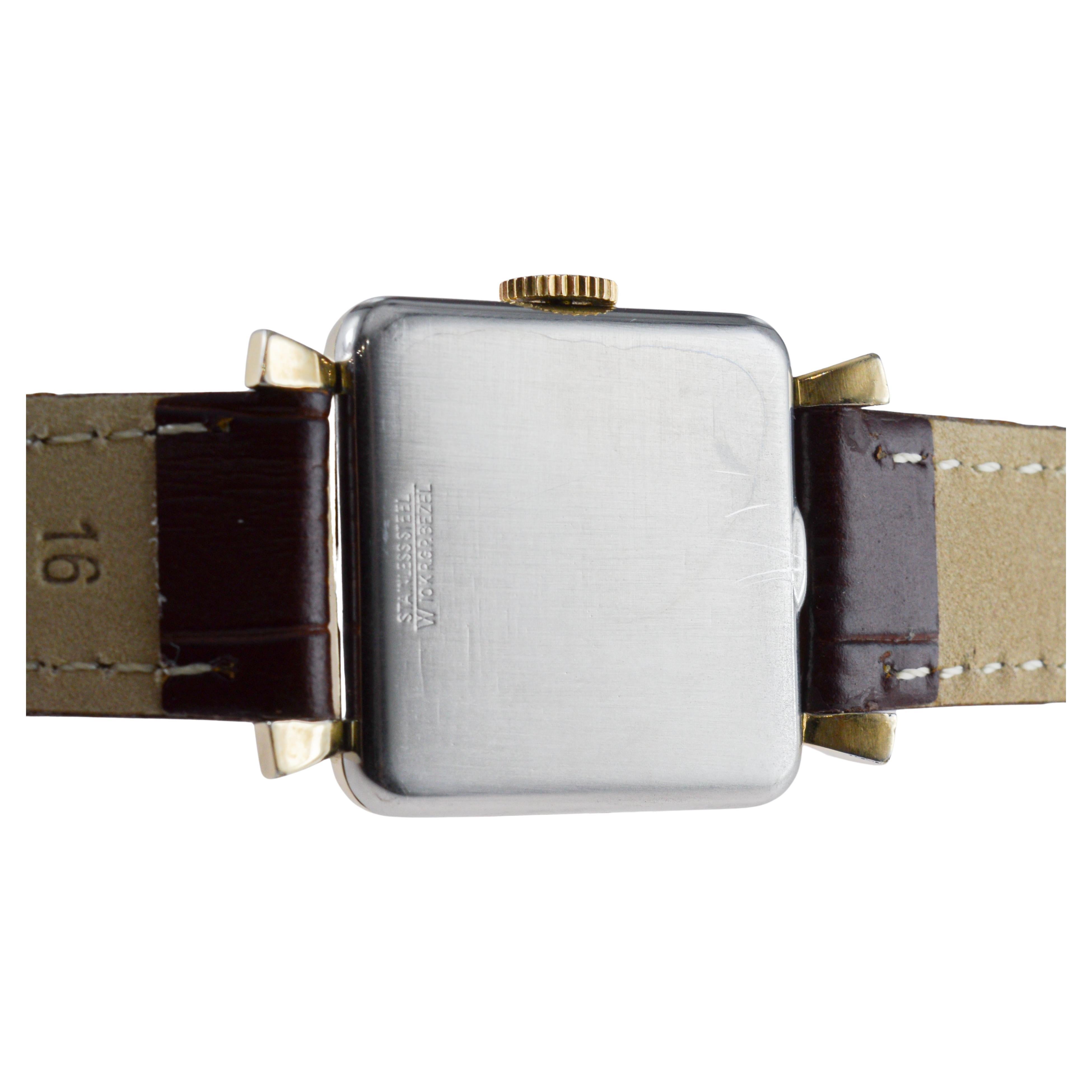 Reloj Art Déco Elgin relleno de oro en venta 9