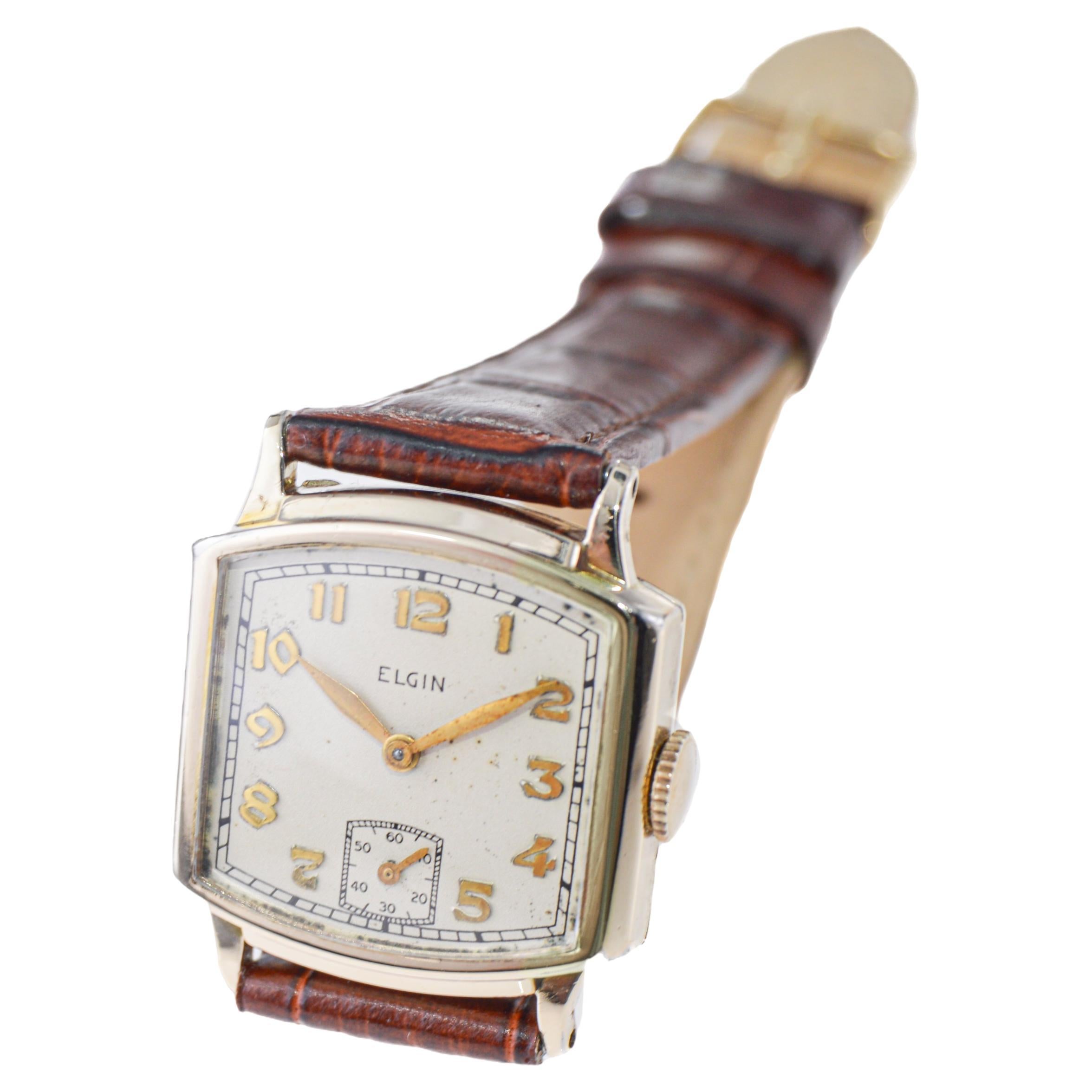 Women's or Men's Elgin Gold Filled Art Deco Watch
