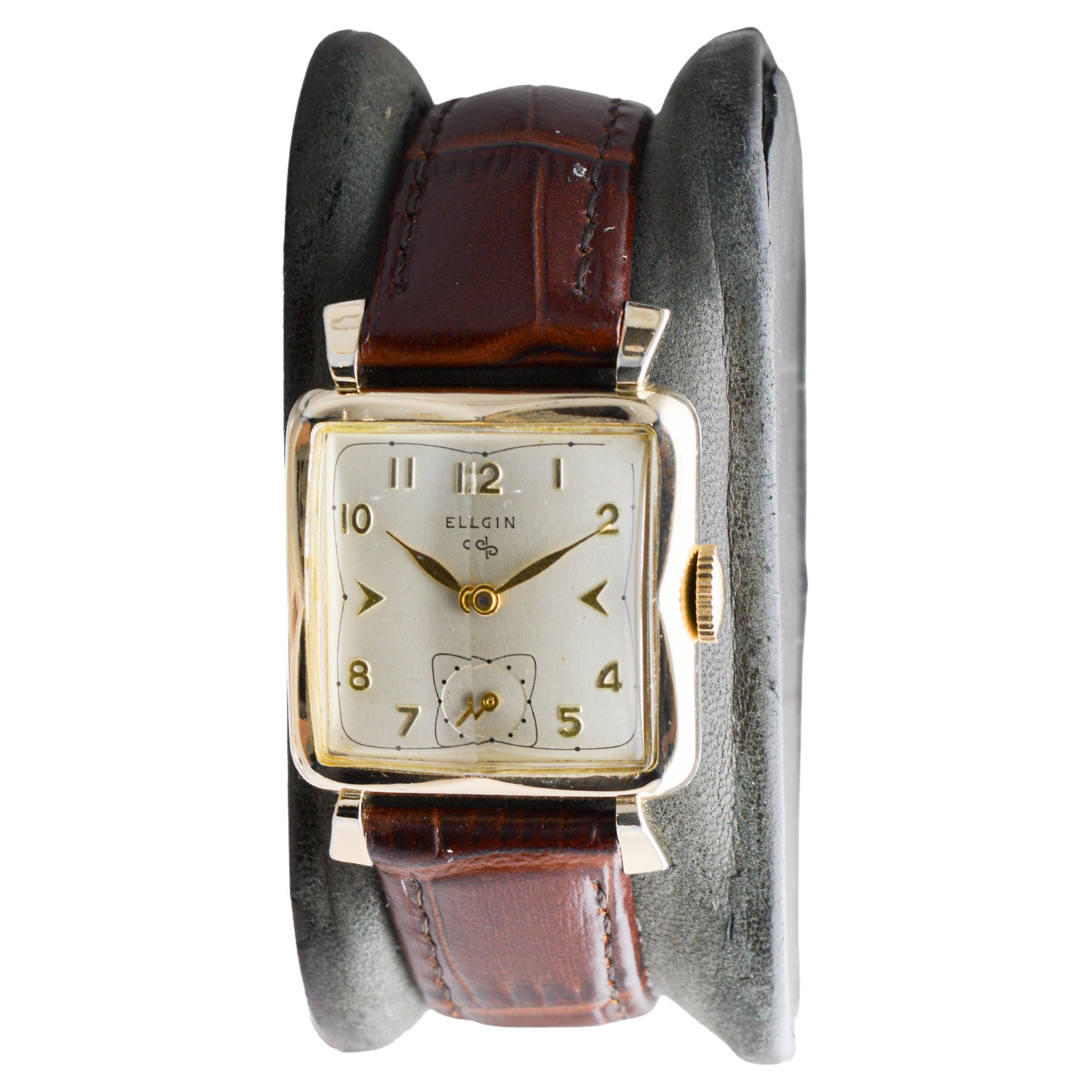 Reloj Art Déco Elgin relleno de oro en venta 1