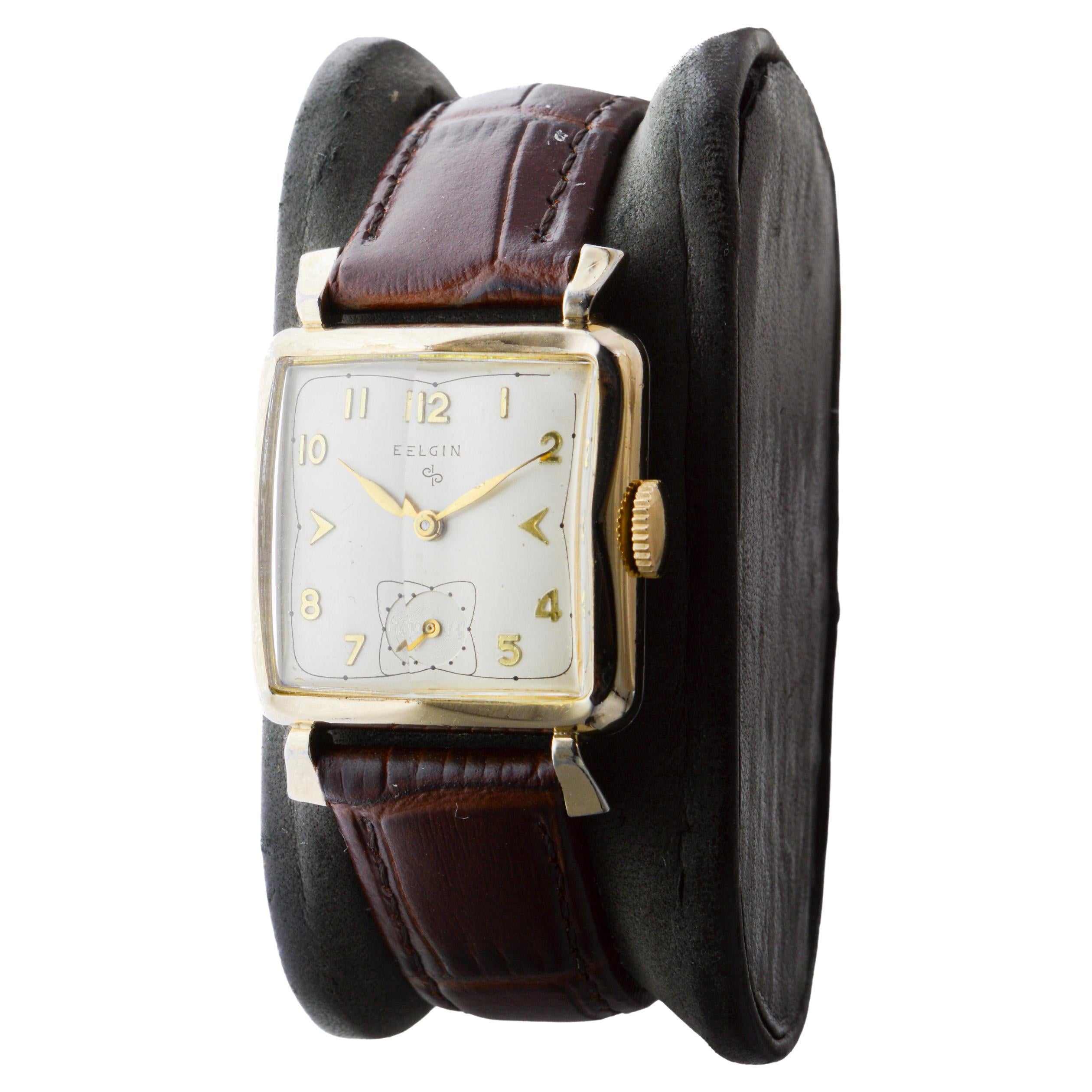 Reloj Art Déco Elgin relleno de oro en venta 2