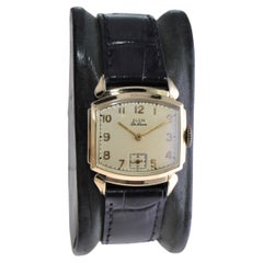 Vintage Elgin Gold Filled Art Deco Watch with Original Dial from 1940's