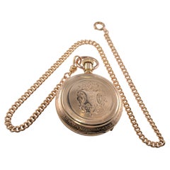 Antique Elgin Gold Filled Hunters Case Pocket Watch from 1900 with Kiln Fired Dial
