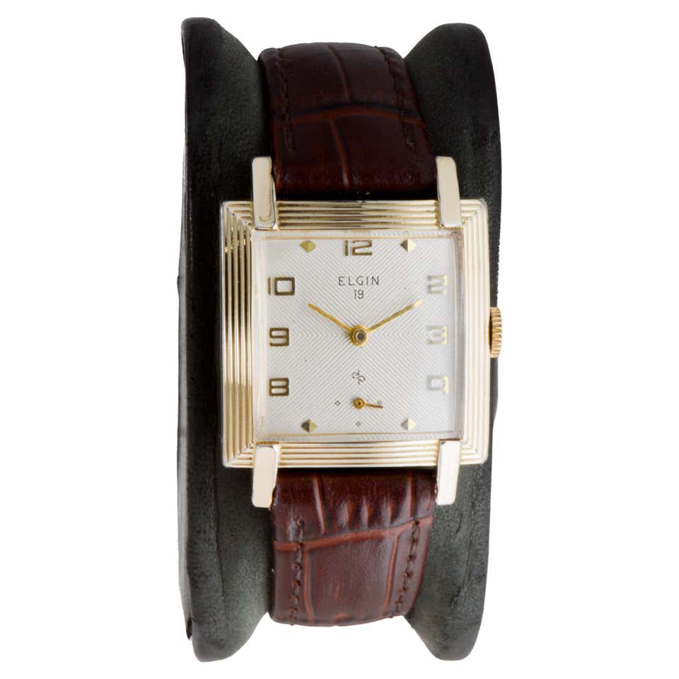 Vintage Elgin Driver's Watch with a Black Dial, 1950 For Sale at ...