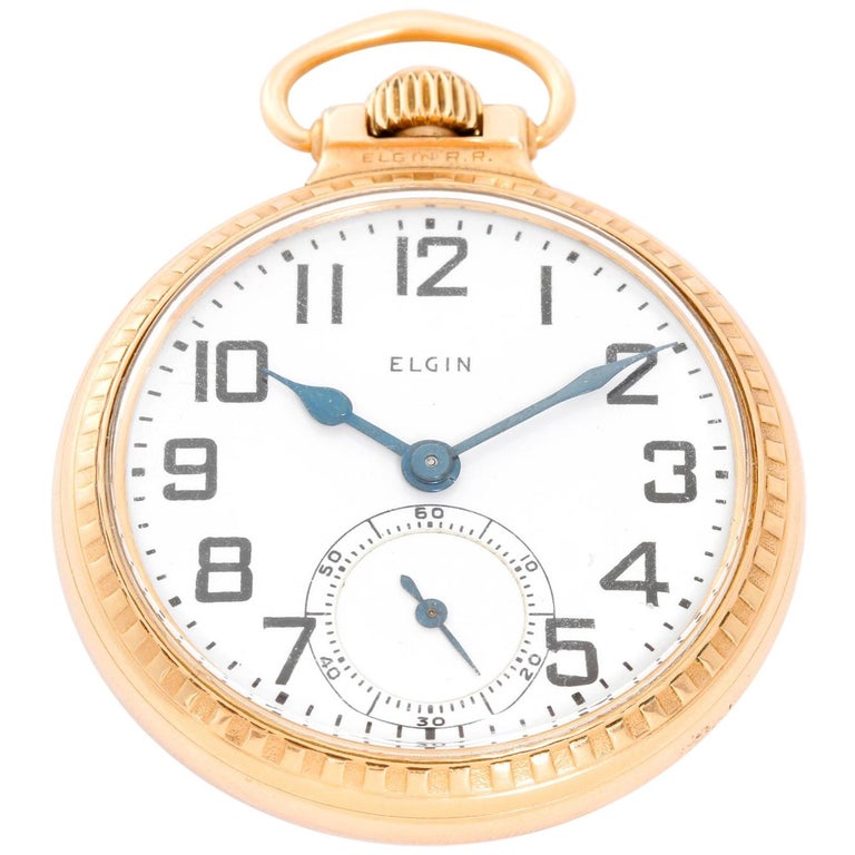 Elgin Gold Filled R. R. Railroad Approved Pocket Watch at 1stDibs