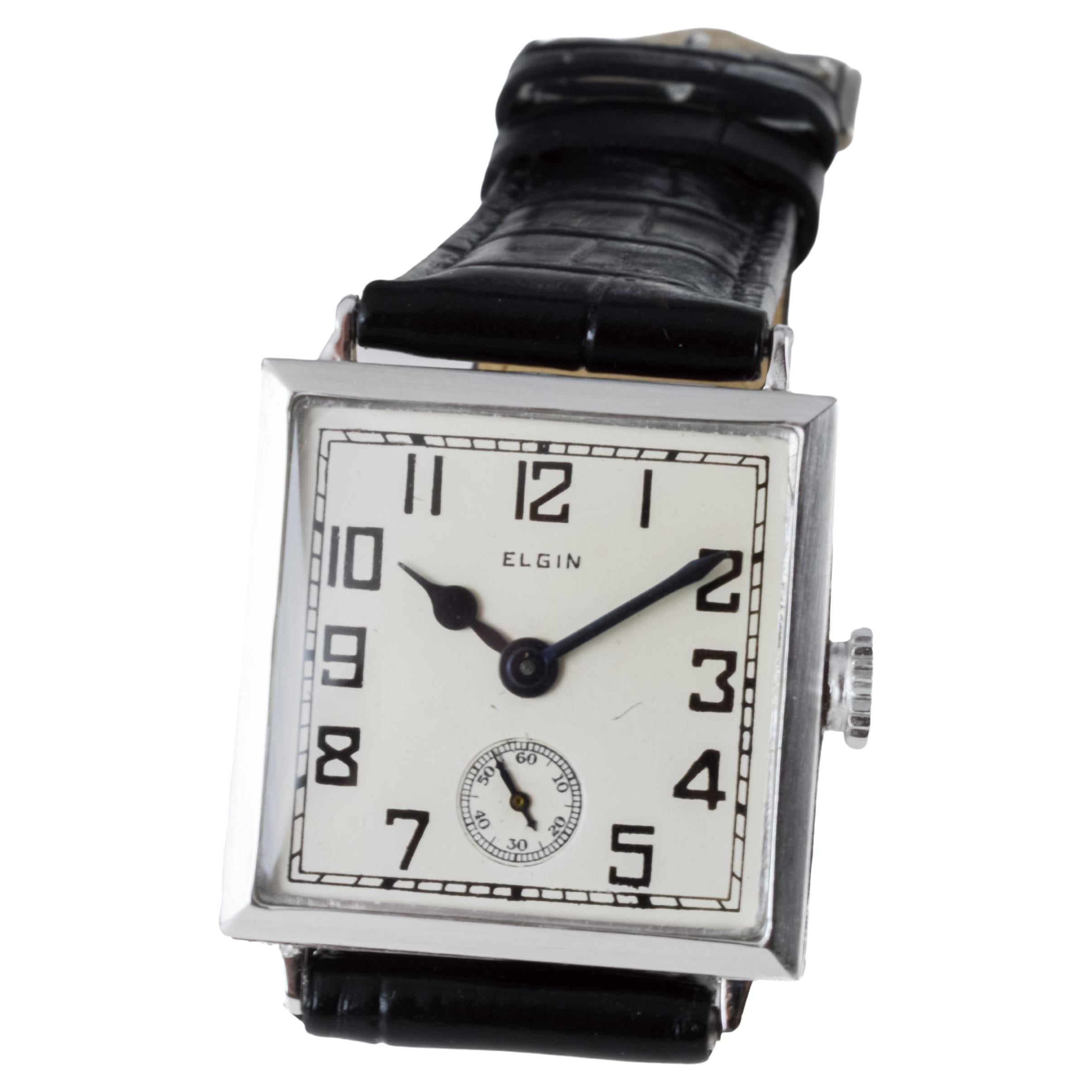 Elgin Gold Filled Rare Art Deco Watch From 1924 with Original Dial and Hands 7