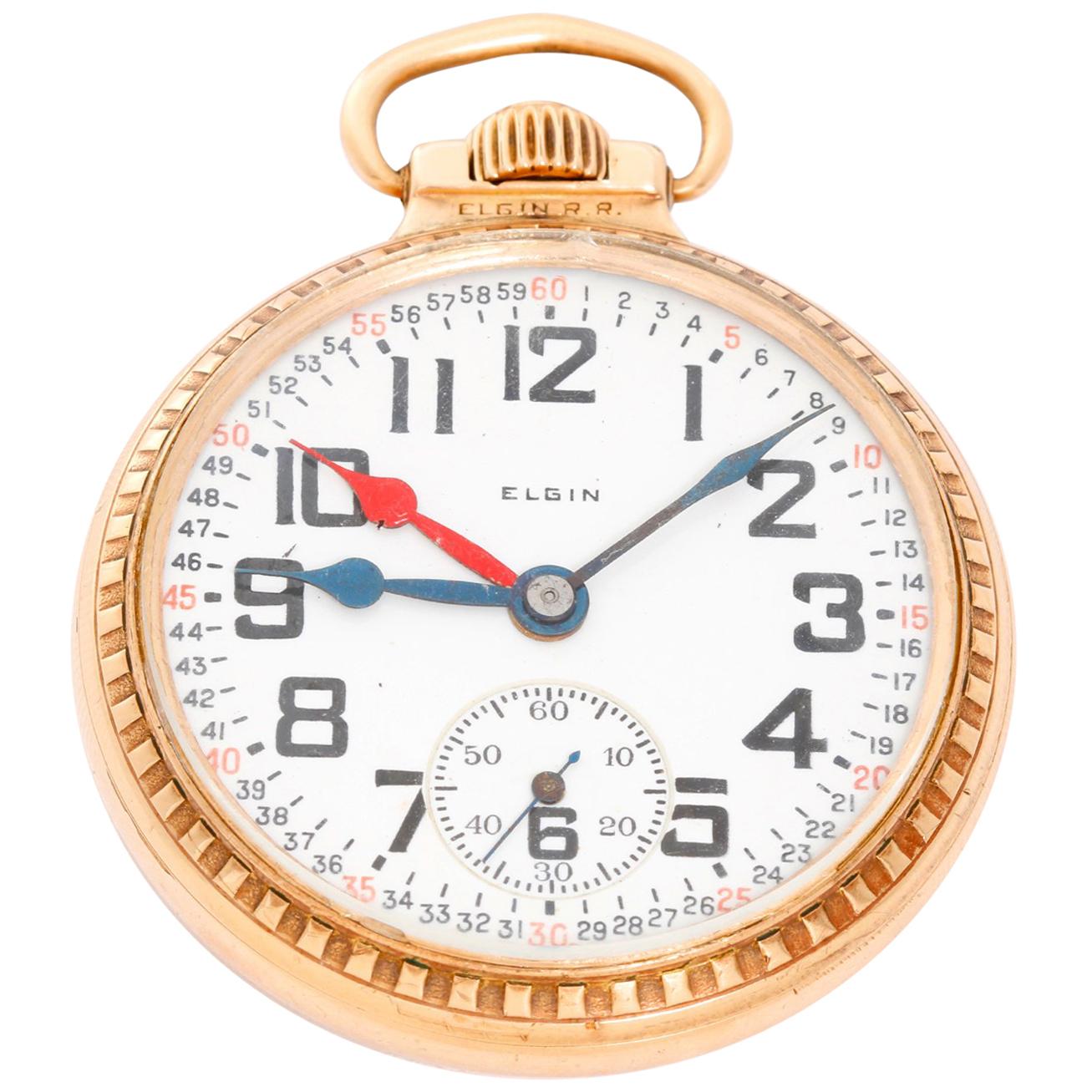 Elgin Gold Filled R.R. Case Manual wind Pocket Watch