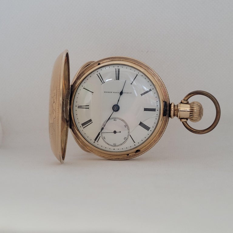 Montre De Poche Ancienne Elgin - Étui De Chasse - Vintage - Occasion