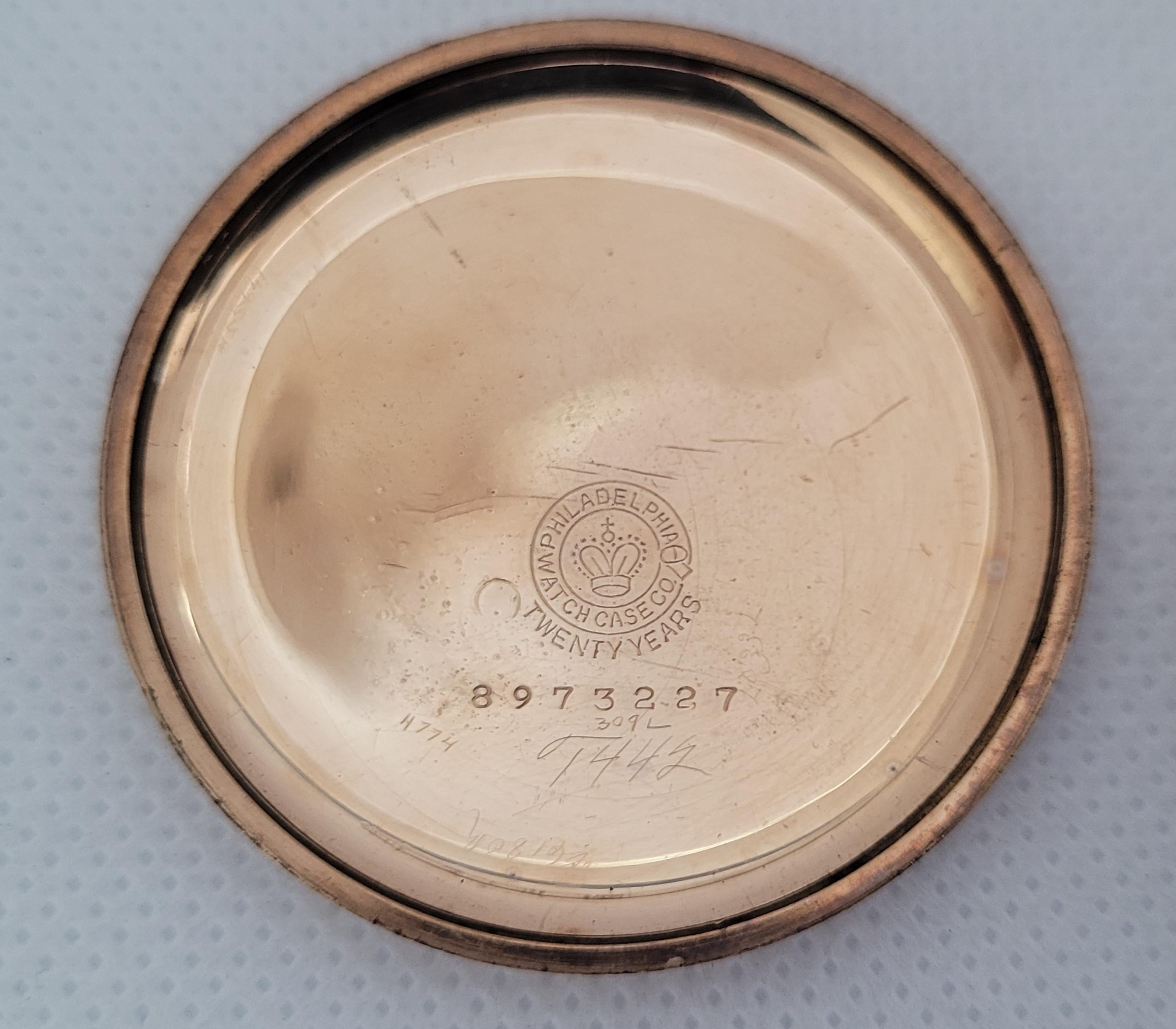 Women's or Men's Elgin Gold Plated Pocket Watch Year 1911 Working Jewel