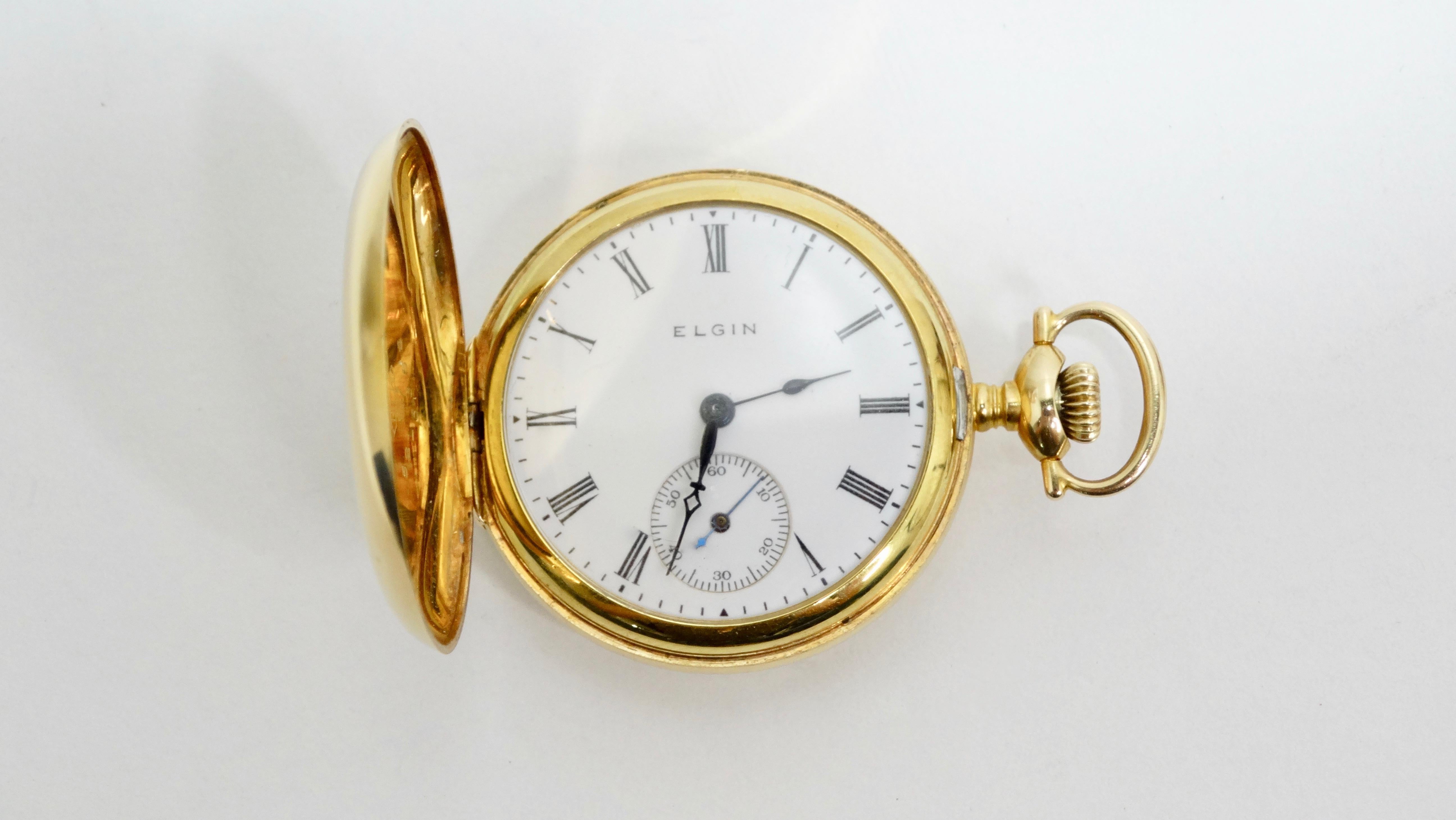 Elgin Gold & Ruby 40mm Pocket Watch  1