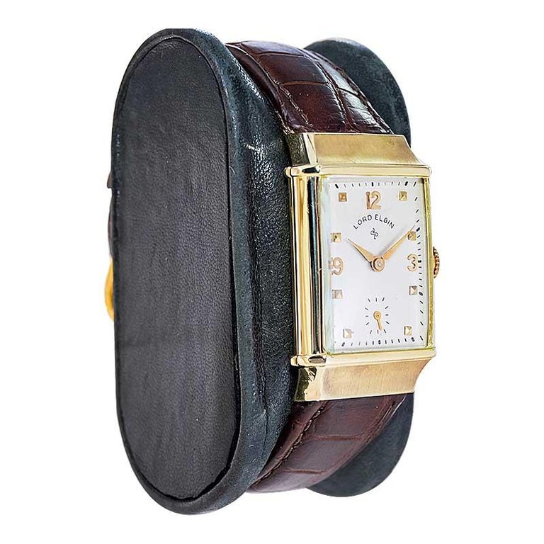 Elgin, Lord Elgin Orologio Art Deco in oro massiccio di