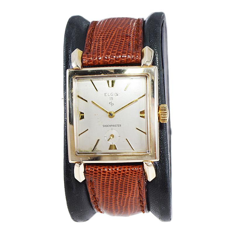 Art Deco Elgin Mid Century Manual Winding Watch For Sale