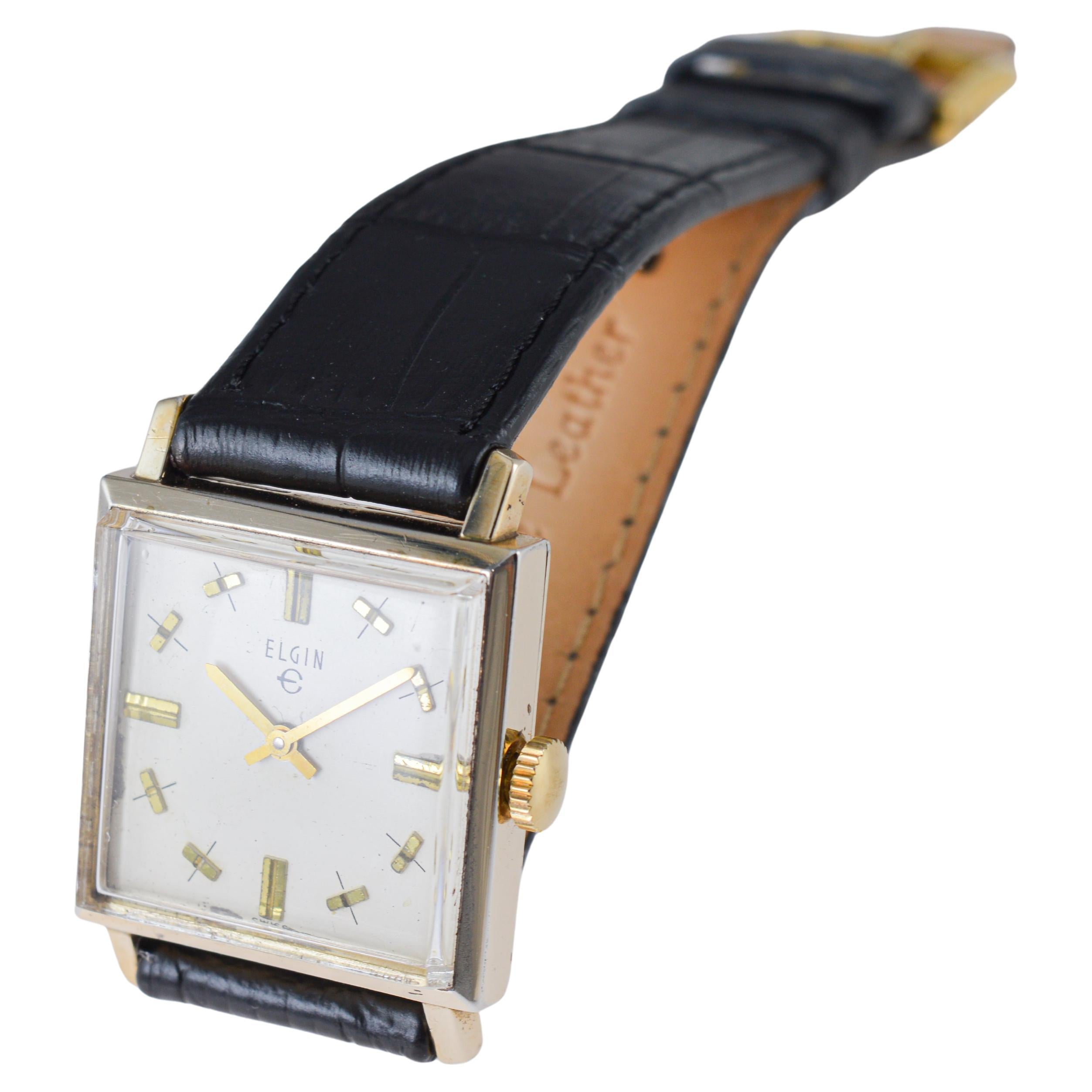 Elgin Mid Century Watch all Original with Original Box 1950's or 60's 5