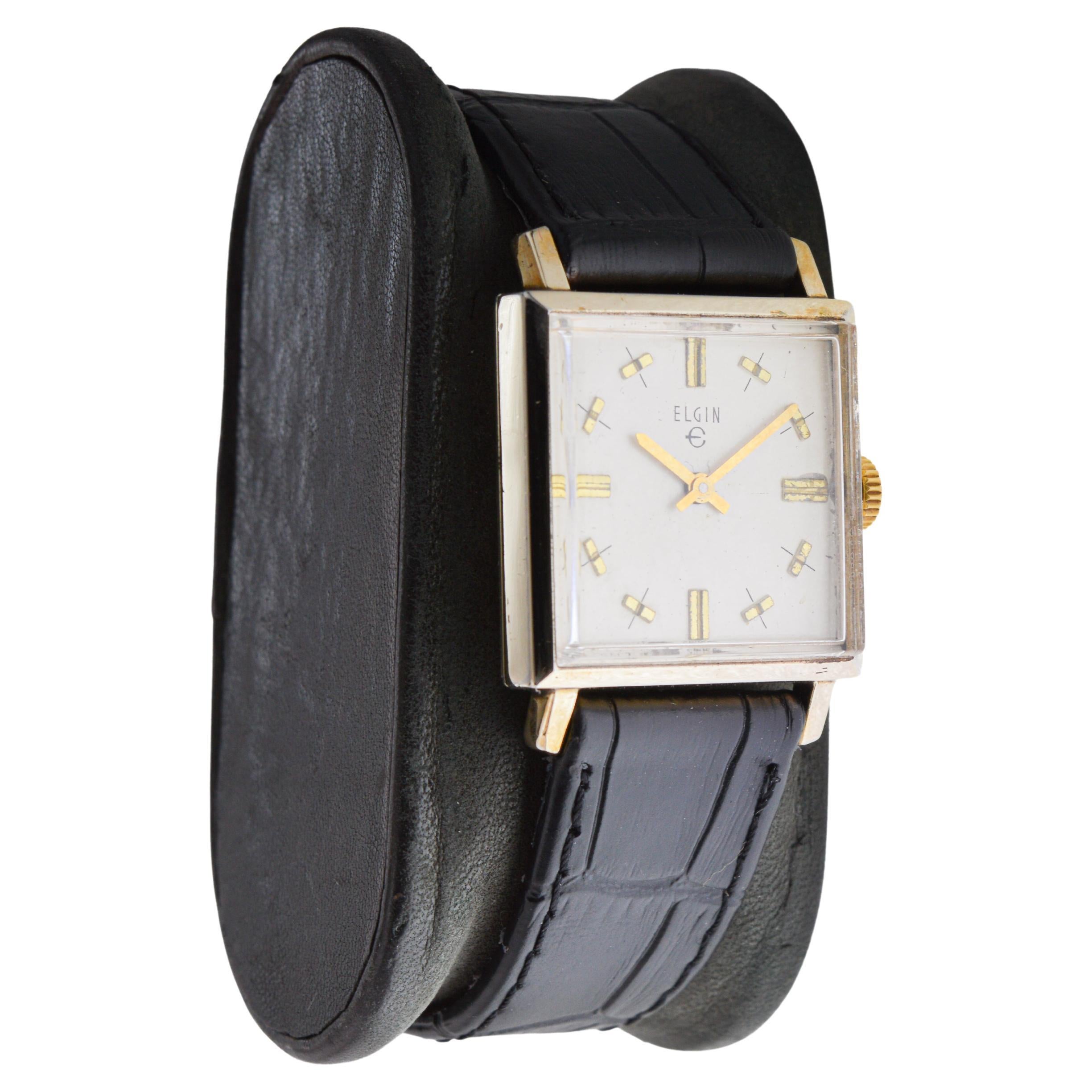 Art Deco Elgin Mid Century Watch all Original with Original Box 1950's or 60's