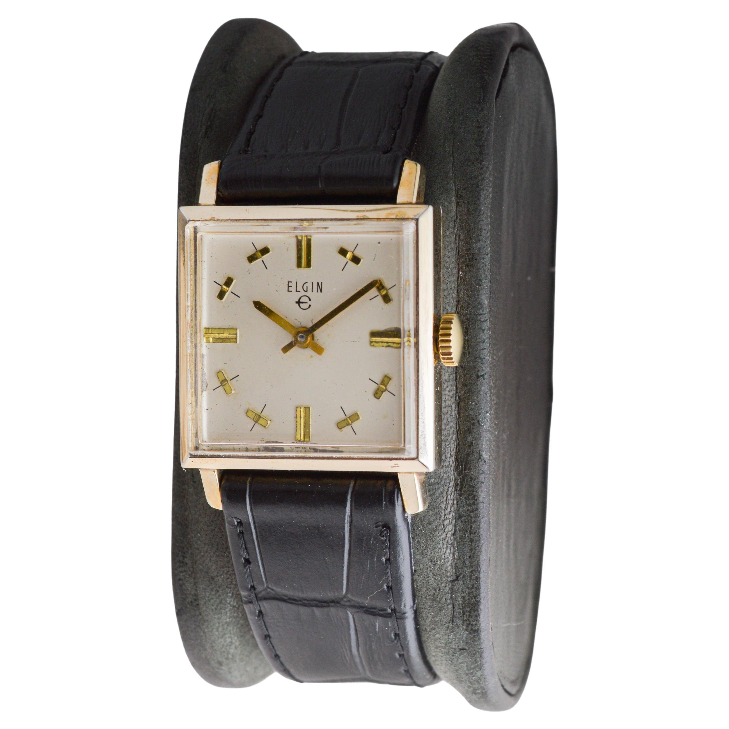 Women's or Men's Elgin Mid Century Watch all Original with Original Box 1950's or 60's