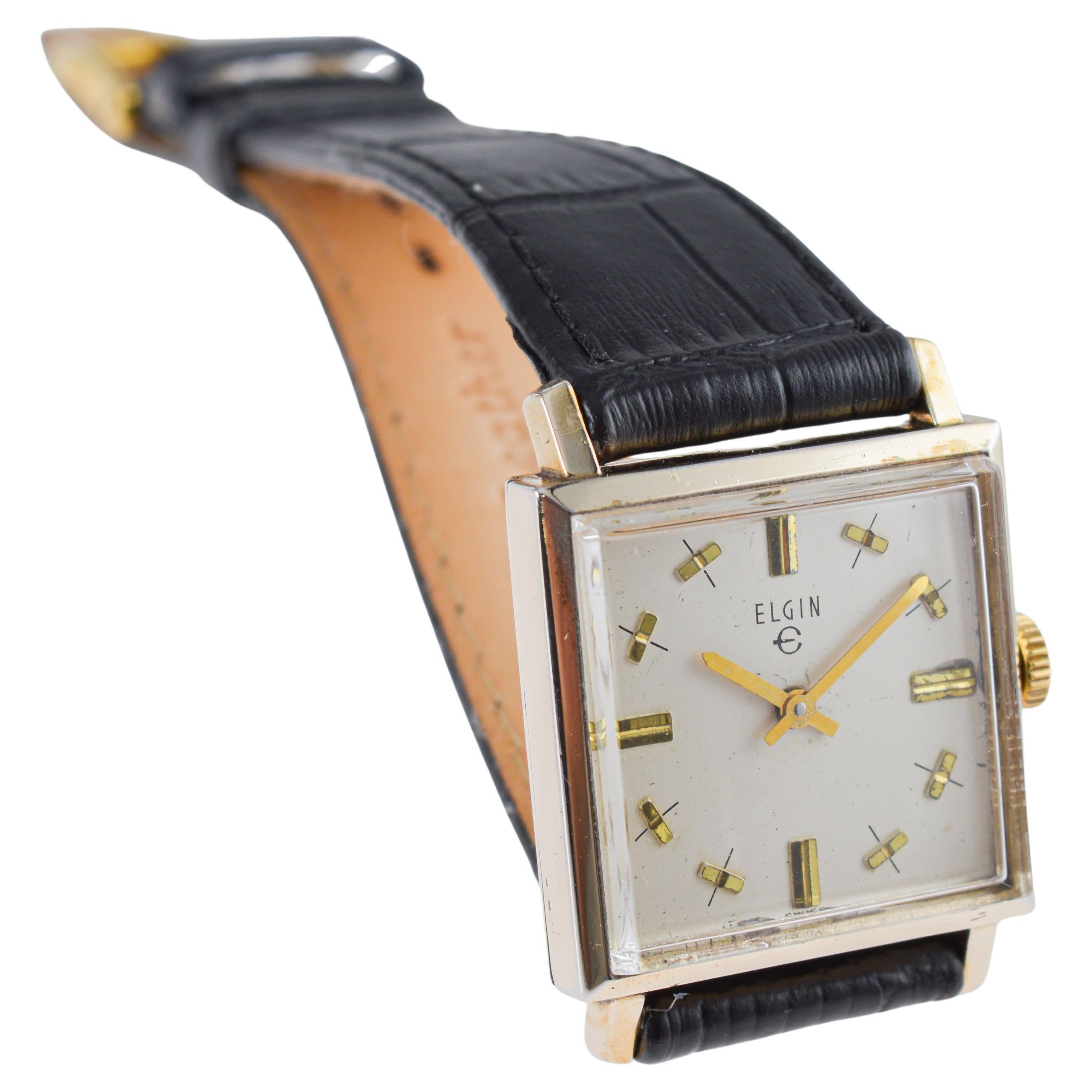 Elgin Mid Century Watch all Original with Original Box 1950's or 60's 3
