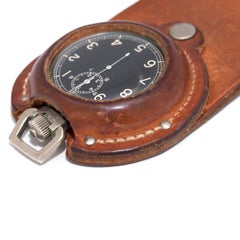 Elgin Military Stop Watch Suspended from a Leather Holster, an Equestrians Must