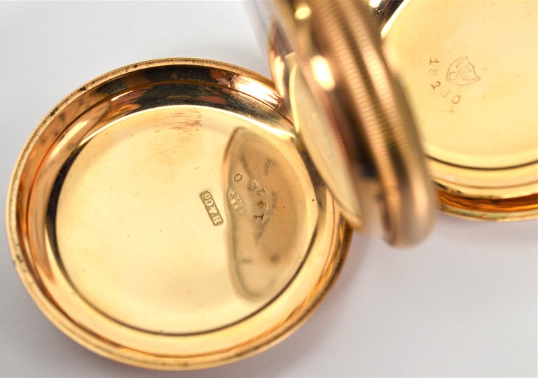 Elgin National 14K Yellow Gold Pocket Watch w Gold Chain and Elks