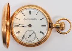 Elgin National 14K Yellow Gold Pocket Watch w Chain Elks Tooth Fob