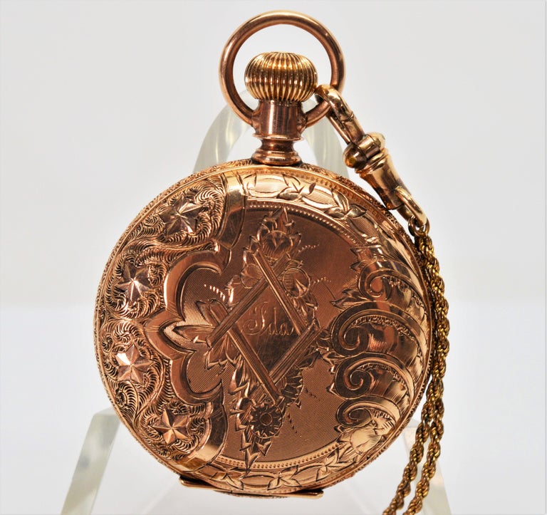 Elgin National Watch Co Ladies Antique Pocket Watch with Chain Pendant Necklace at 1stDibs