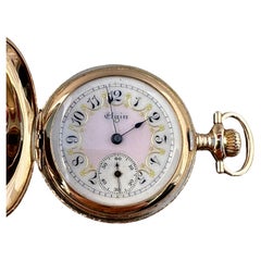 Elgin National Watch Co. Massive 14K Gold Taschenuhr in neuwertigem Zustand