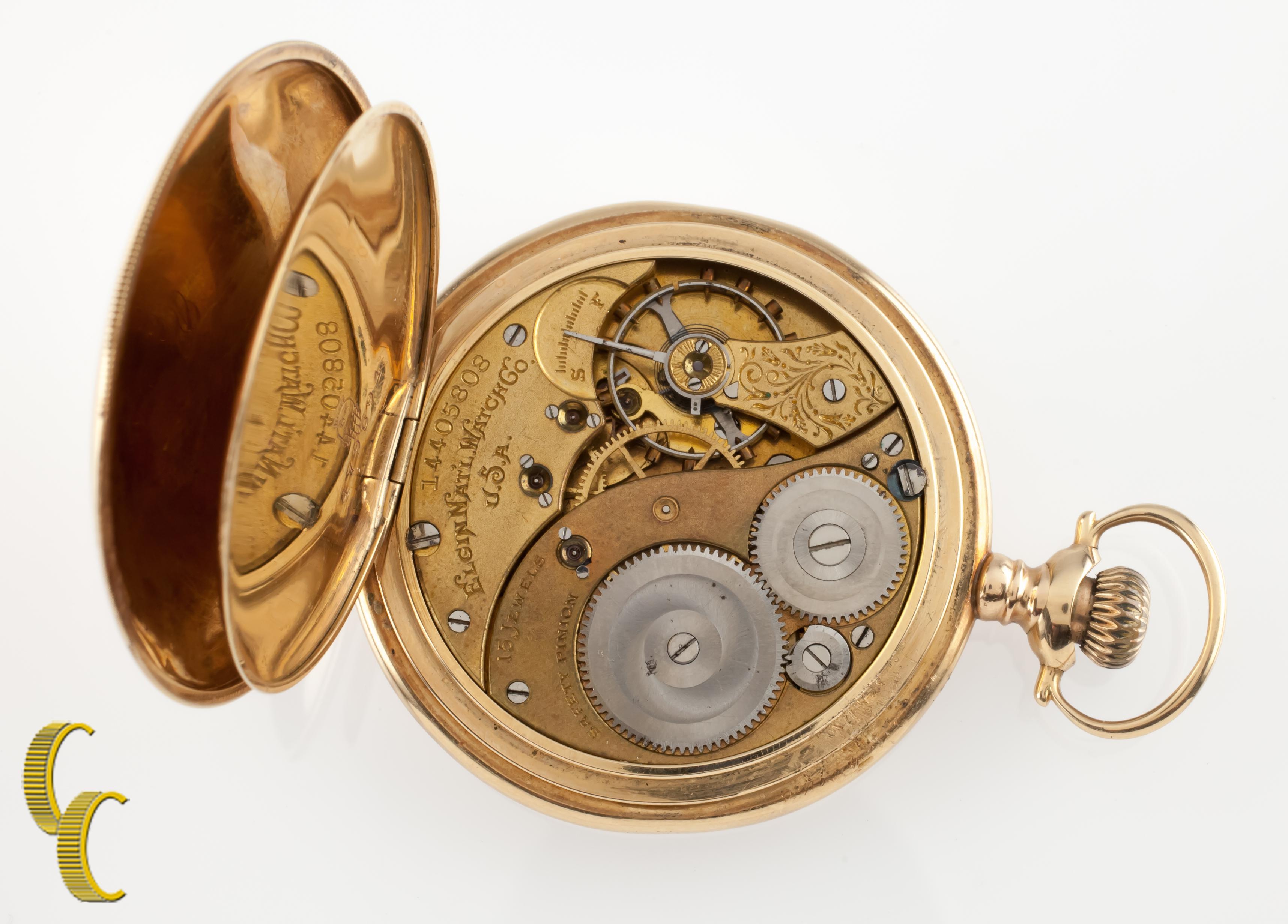 elgin gold pocket watch value