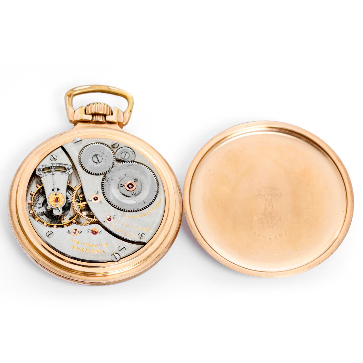 elgin pocket watch blue hands